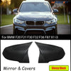 MagicKit Carbon Fiber Look Mirror Cover Style Rear Mirror Cover Caps For BMW F20 F21 F30 F32 F36 F87 X1 i3 Car Accessories
