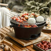 Round barbecue grill, portable camping stove, picnic barbecue party stove, family camping, desktop small charcoal barbecue grill