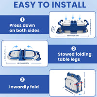 Folding Baby Bath Tub with Temperature Gauge and Cushion for 0-36 Months, Portable and Lightweight for Outdoor Bathing