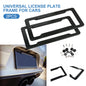 License Plate Label Cover License Plate Cover Black Car License Plate Frame Label Carbon Fiber Universal Auto Parts