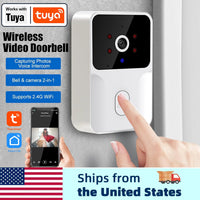Tuya Smart Video Doorbell Camera HD Wireless doorbell for Home Security, Night Vision, Voice Change, 2-Way Audio, Waterproof