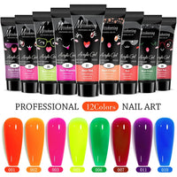 Nail Extension Gel Kit, 12 Colors Extension Nail Extension Gel Set Soak Off UV Gel For All In One Kit Builder Nail Gel Gift