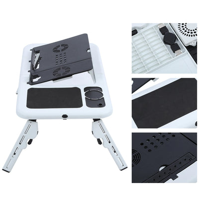 Laptop Notebook PC Folding Portable Car Bed Sofa Desk Stand Table Tray Cool Fan Lightweight Laptop Desk Notebook Portable Desk