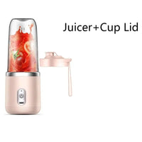 Portable Juicer Cup 6 Blade Blender Bottle  Household Fruit Juicer Cup Smoothie Blender USB Rechargeable Juicer Kitchen Tool