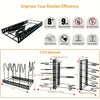 Pot storage rack 8-layer POTS and pans storage box Kitchen cabinet storage metal rack,for Christmas