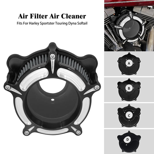 Motorcycle Gray Air Filter Element Intake Air Cleaner System For Harley Sportster XL Nightster Touring Street Glide Dyna Softail