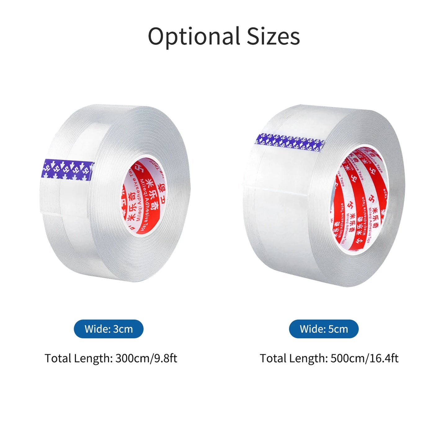 Nano Tape Heavy Duty Double Sided Mounting Adhesive Tape Washable Removable Tapes for Indoor Outdoor Walls Kitchen Bathroom
