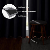 4PCS Blackout Curtains, Heat-Insulated Grommet Curtains For Bedroom Darkening, Noise Reduction Curtains For Living Room