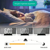 Projection alarm clock  multifunction Intelligent luminous clock Bedroom large screen digital clock 180℃ back and celling projec