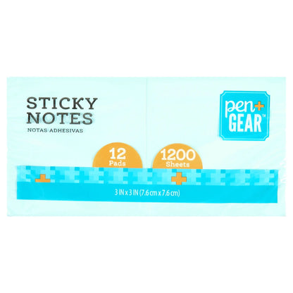 Paper Sticky Notes, Pastel,3 X 3, 1200 Sheets