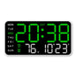 Large Digital Wall Clock Temp Date Week Display Remote Control USB Powered Table Clock Wall-mounted Dual Alarms LED Clocks