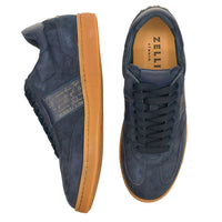 Zelli Italia 65-400-NVY SHIZZO Signature Leather Sneakers, Navy