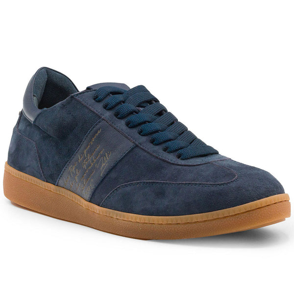 Zelli Italia 65-400-NVY SHIZZO Signature Leather Sneakers, Navy
