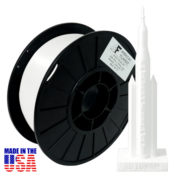 Arctic White AF Silk PLA 3D Printer Filament, 1.75 mm Diameter, 1 kg Spool