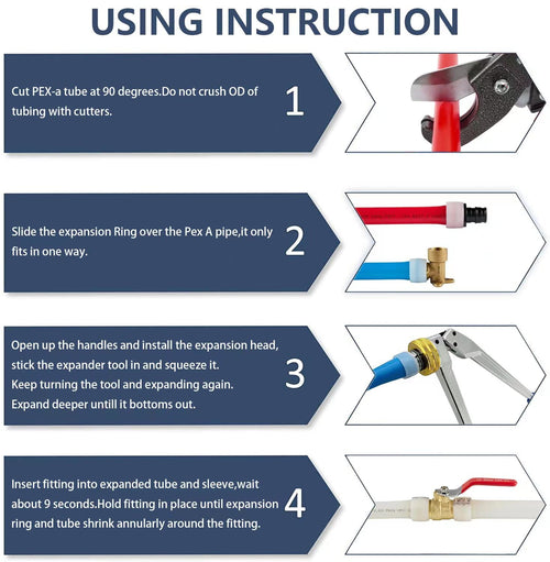 Expansion Tool Kit w/Color Coded Expander Heads (HK-888) Plumbingsell