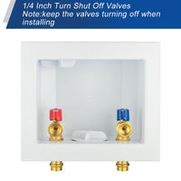 1/2" Copper Press Inlet, Washing Machine Outlet Box, Center Drain Plumbingsell