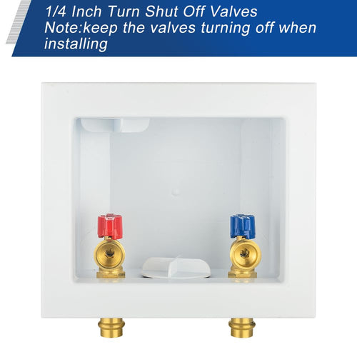 1/2" Copper Press Inlet, Washing Machine Outlet Box, Center Drain Plumbingsell