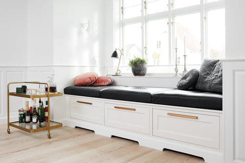 Brushed Bronze "Station" Drawer Tab Pull Euro • Knobs