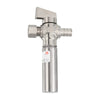1/4 Turn Stop Straight Valve, 1/2" Barb Crimp PEX x 3/8" OD With Stainless Steel Water Hammer Arrestor Chrome Plated Brass Plumbingsell
