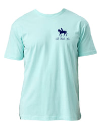 Dogs, Steaks, and Whiskey T-Shirt - Mint Blue American Duke Apparel Company
