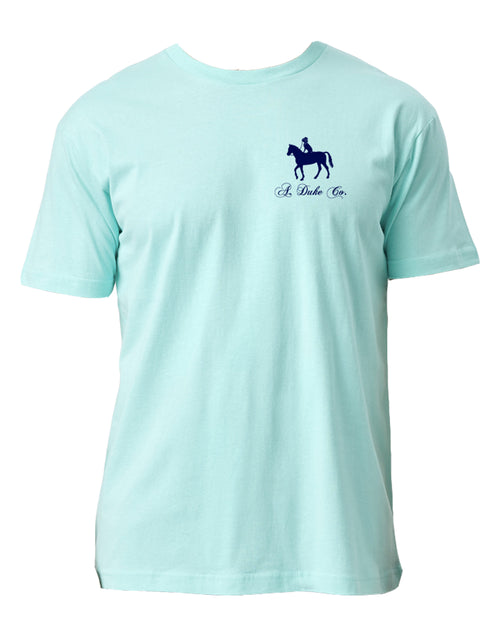 Dogs, Steaks, and Whiskey T-Shirt - Mint Blue American Duke Apparel Company