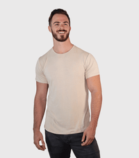 Bamboo Swift Curve-Hem T-Shirt - Sandstone Bamtech