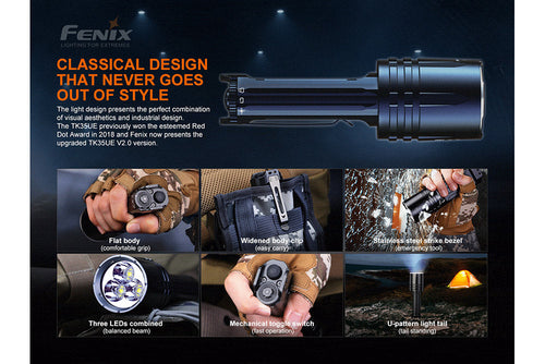 Fenix TK35UE V2.0 Flashlight - 5000 Lumens Fenix Store