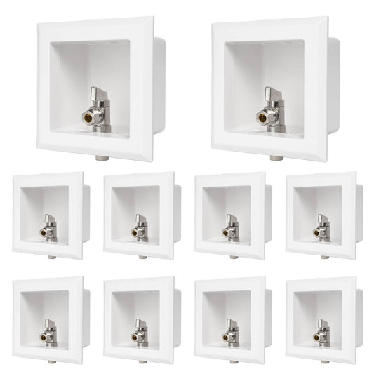 10 Pcs 1/2" CPVC PPE Intet, Toilet Outlet Box, 3/4" OD Compression Outlet Connections