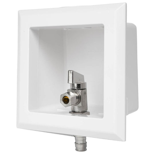 1/2" PEX Expansion (F1960) Inlet, Toilet Outlet Box, 3/8" OD Compression Outlet