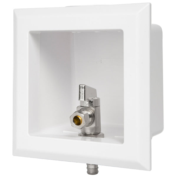 1/2" PEX Crimp (F1807) Inlet, Toilet Outlet Box, 3/8" OD Compression Outlet Connection Plumbingsell