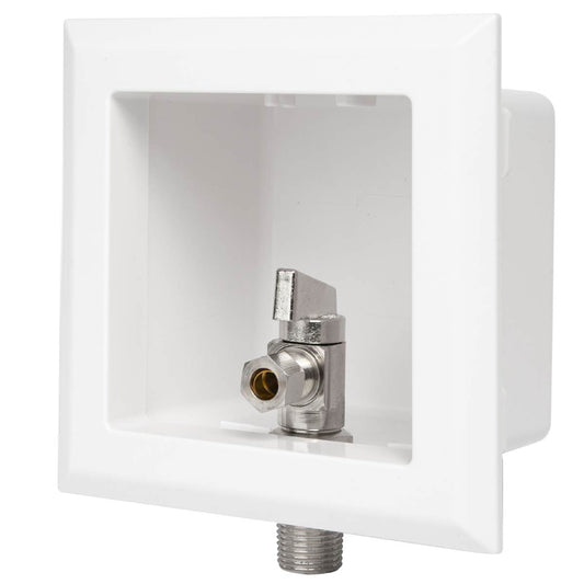 1/2" Sweat Intel, Toilet Outlet Box, with Installed 1/4 Turn Angle Stop Valve
