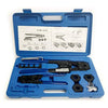 PEX Crimping Tool Kit, 3/8" , 1/2" , 5/8" and 3/4" with the Ring Removal Tool (Decrimper) & Gauge Meets F1807 Standards Plumbingsell