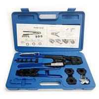 PEX Crimping Tool Kit, 3/8" , 1/2" , 5/8" and 3/4" with the Ring Removal Tool (Decrimper) & Gauge Meets F1807 Standards Plumbingsell