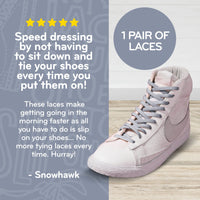 Light Grey Flat Elastic Stretch Shoe Laces The Original Stretchlace