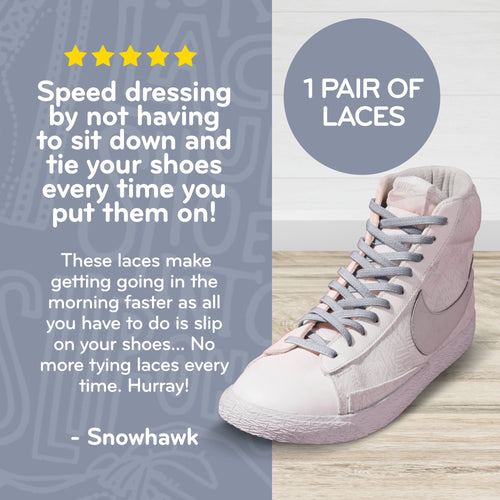 Light Grey Flat Elastic Stretch Shoe Laces The Original Stretchlace