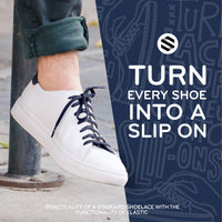 Navy Flat Elastic Stretch Shoe Laces The Original Stretchlace