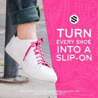 Neon Pink Flat Elastic Stretch Shoe Laces