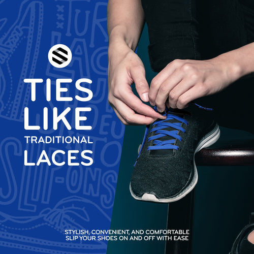 Royal Blue Flat Elastic Stretch Shoe Laces