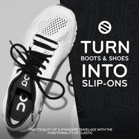 Black Round Elastic Stretch Shoe Laces The Original Stretchlace