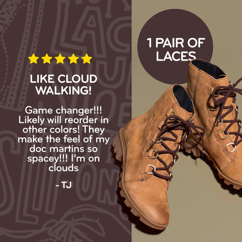 Dark Brown Round Elastic Stretch Shoe Laces The Original Stretchlace