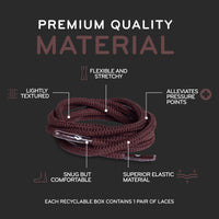 Dark Brown Round Elastic Stretch Shoe Laces The Original Stretchlace