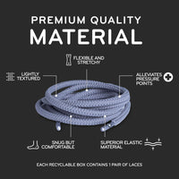 Grey Round Elastic Stretch Shoe Laces The Original Stretchlace