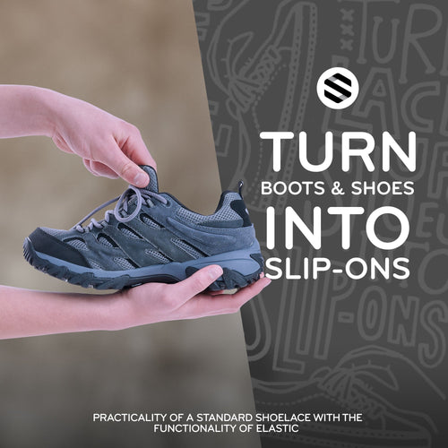 Grey Round Elastic Stretch Shoe Laces The Original Stretchlace