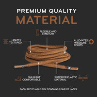 Light Brown Round Elastic Stretch Shoe Laces The Original Stretchlace
