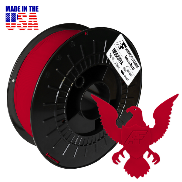 American Filament American Red AF 1.75mm Tough Pro PLA+ Filament Made in the USA!