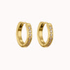 Tiny Classic Diamond Hoop Earrings Caris Jewelry