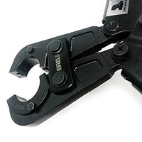 PEX Crimping Tool Kit, FULL SIZE, 3/8" , 1/2" , 3/4" , 1" Copper Ring with Gauge & PEX Pipe Cutter Meets F1807 Standards Plumbingsell