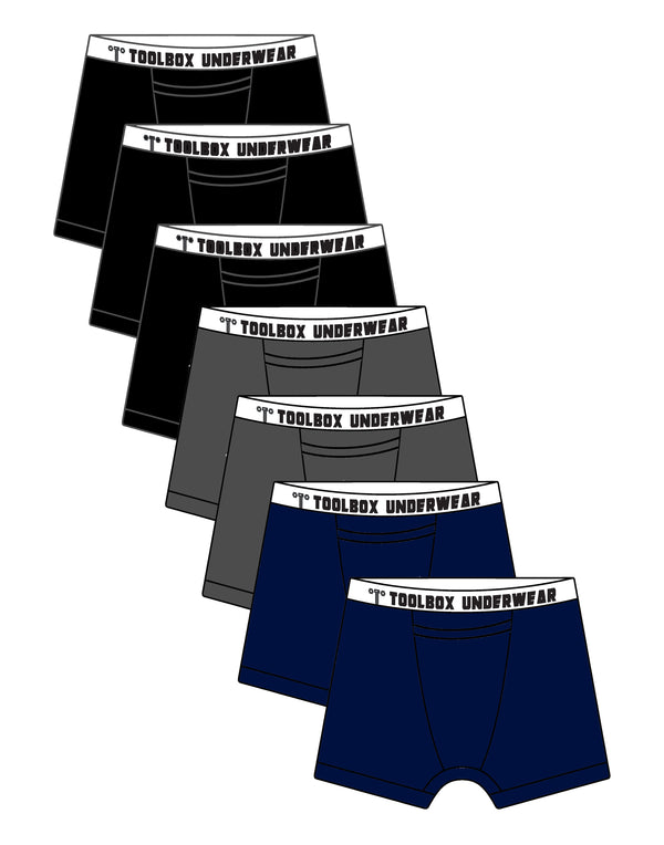 American Duke Apparel Company Toolbox Underwear - Solids - Weeklong Pack