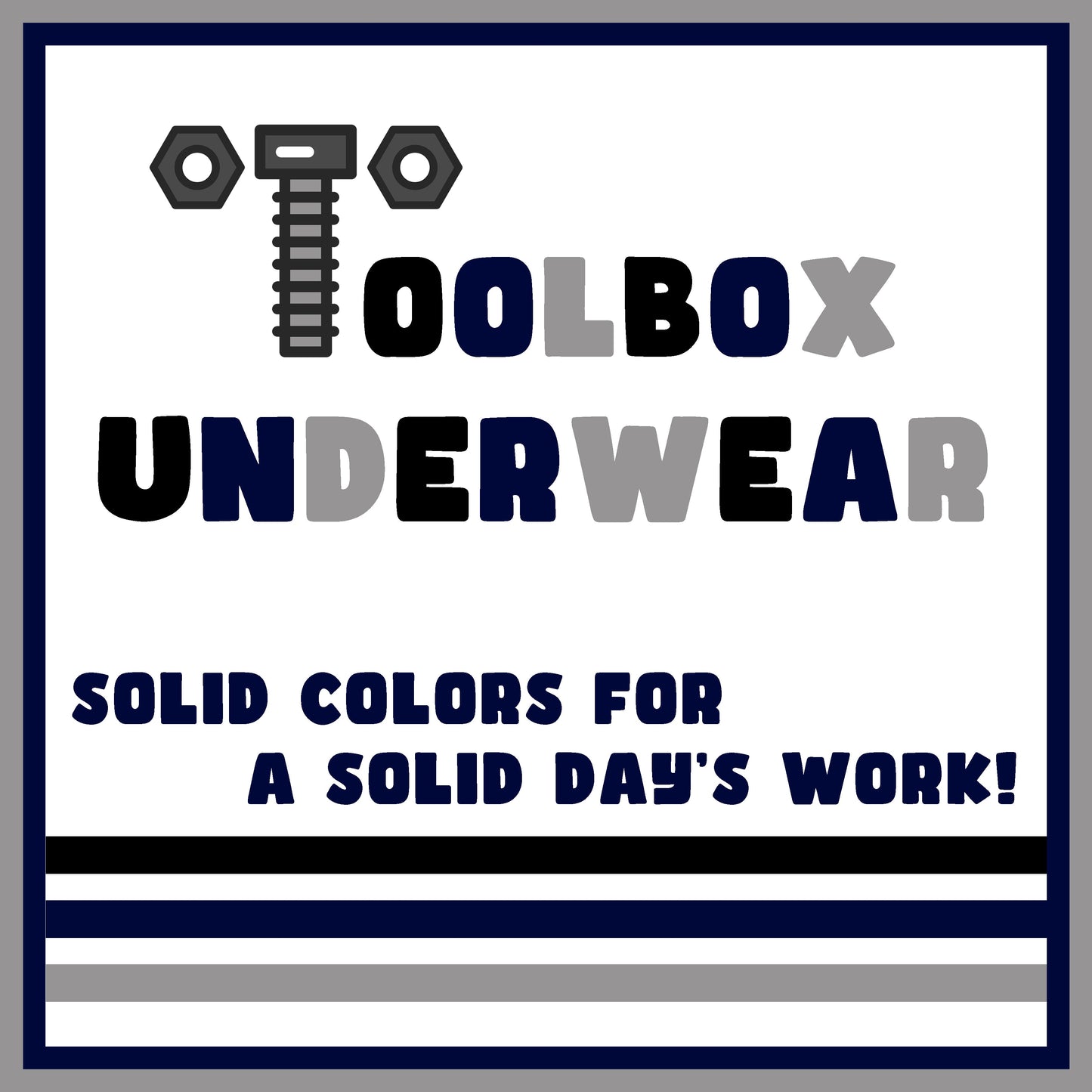American Duke Apparel Company Toolbox Underwear - The Classic Solid Briefs - Navy