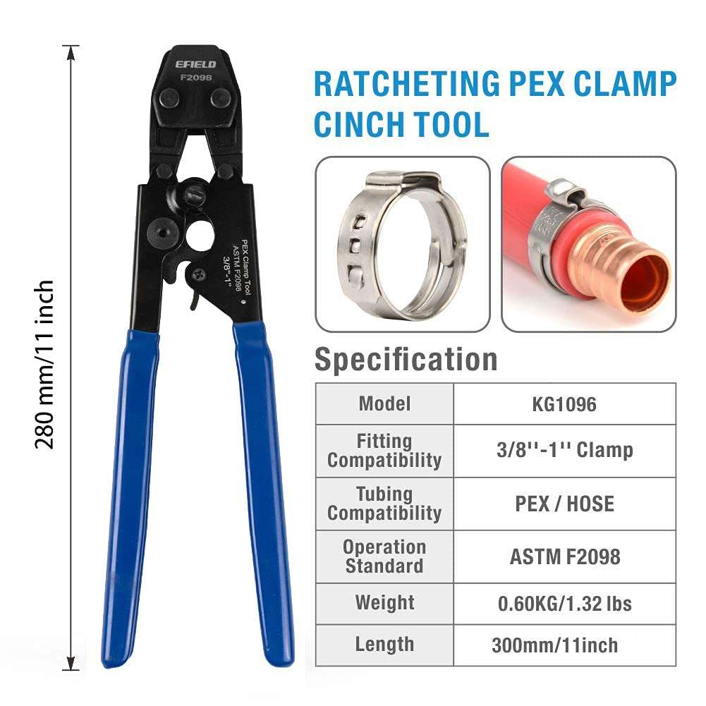 PEX Cinch Clamp Crimp Tool - EFIELD